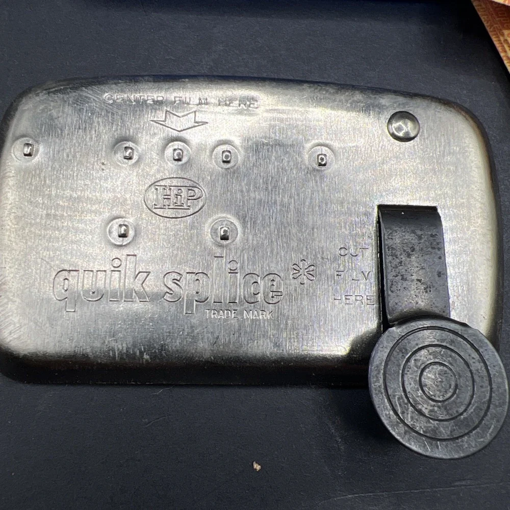 Vtg 50s Hudson Quik Splice 8mm Movie Film Automatic Butt Splicer Patent Pending